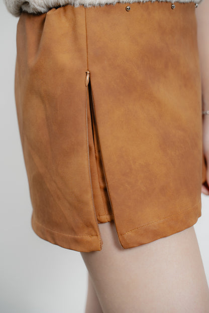 Suede Mini Skirt