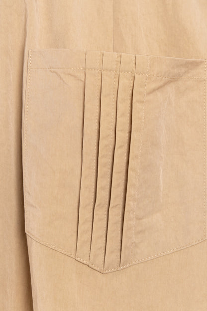 khaki Super flared leg trousers