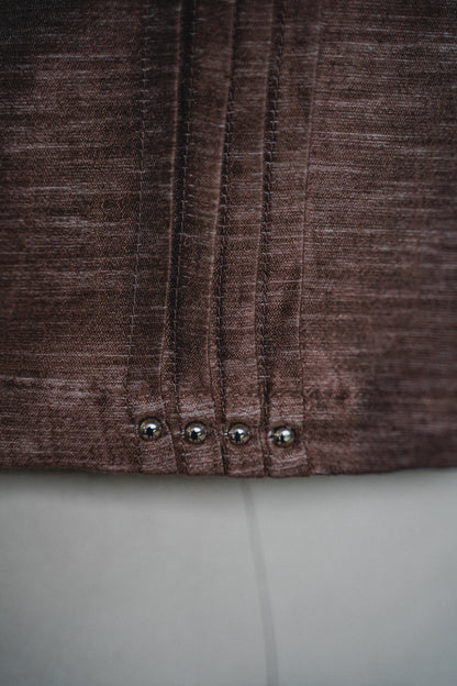 BOXY LINEN POLO SHIRT