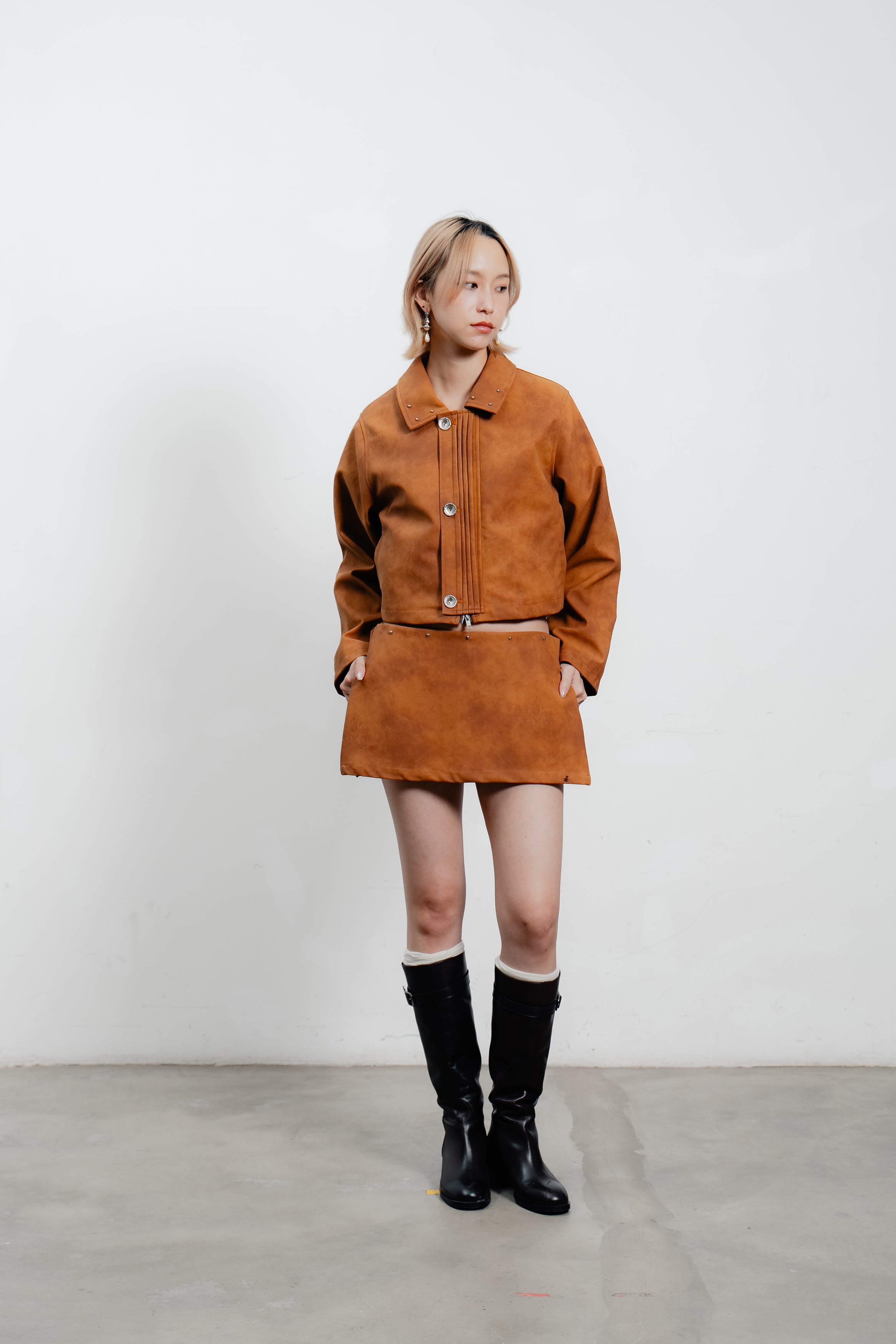 Caramel Suede Blend Jacket