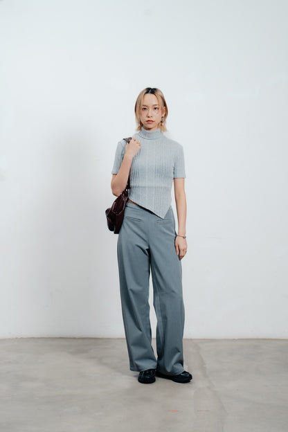 Grey V-Waist Trousers