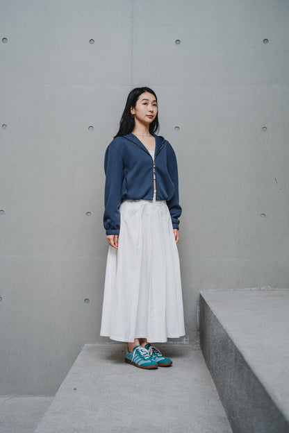 BLUE OVERSIZED HOODED JACKET
