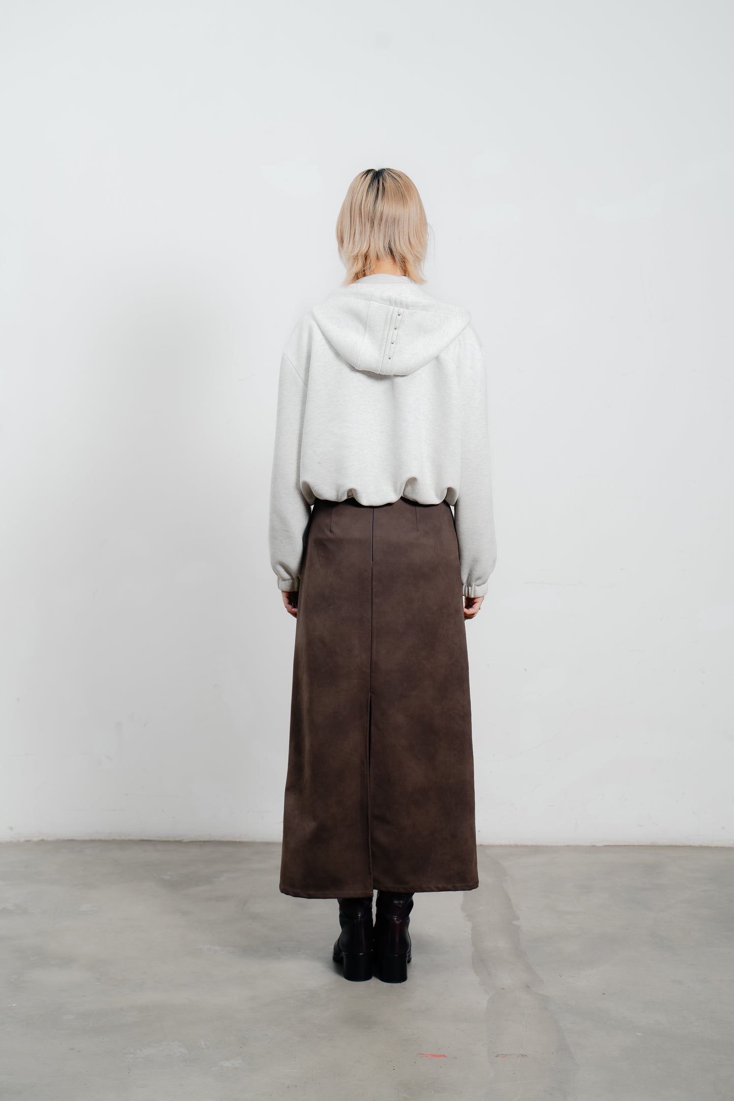 Suede Midi Skirt