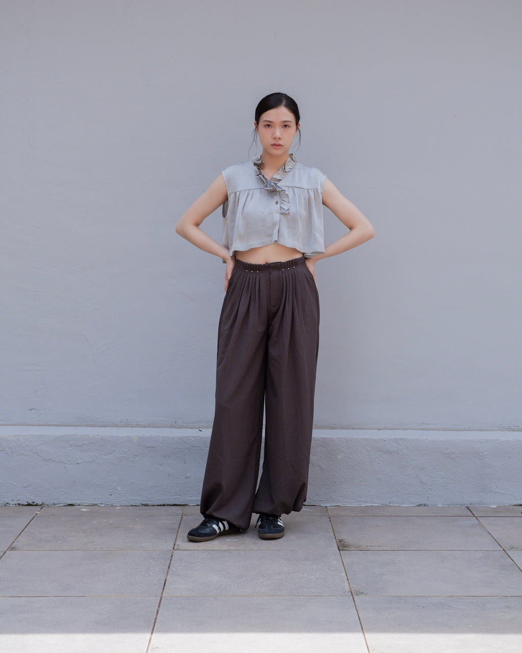 Grey 2-Way Drawstring Joggers