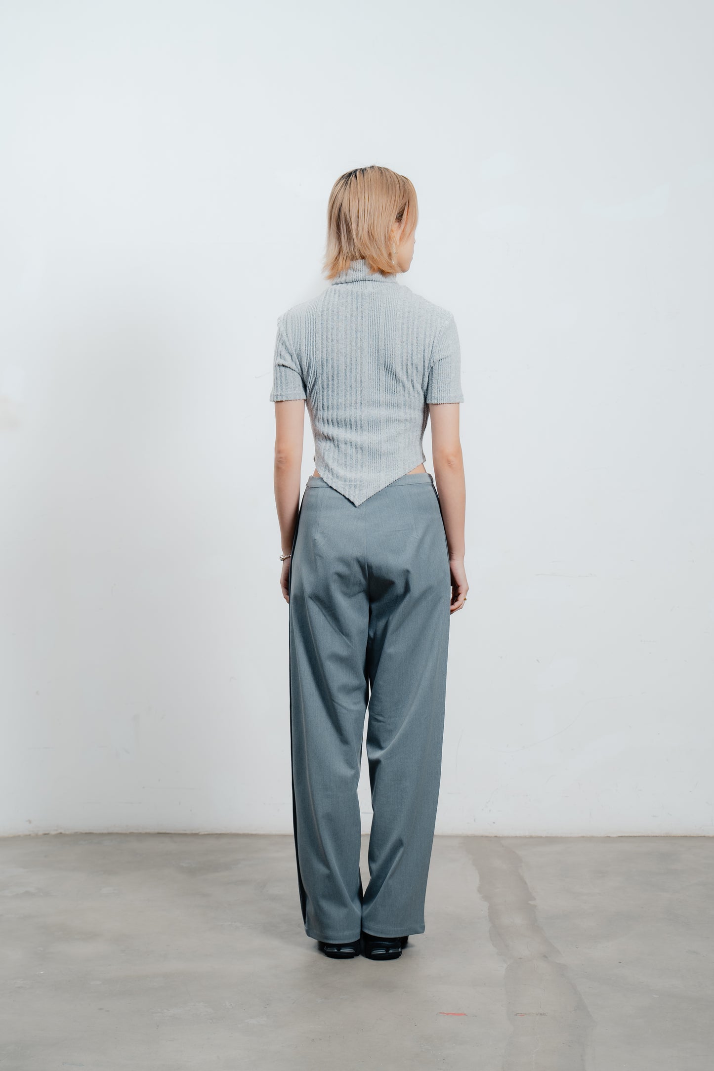 Grey V-Waist Trousers