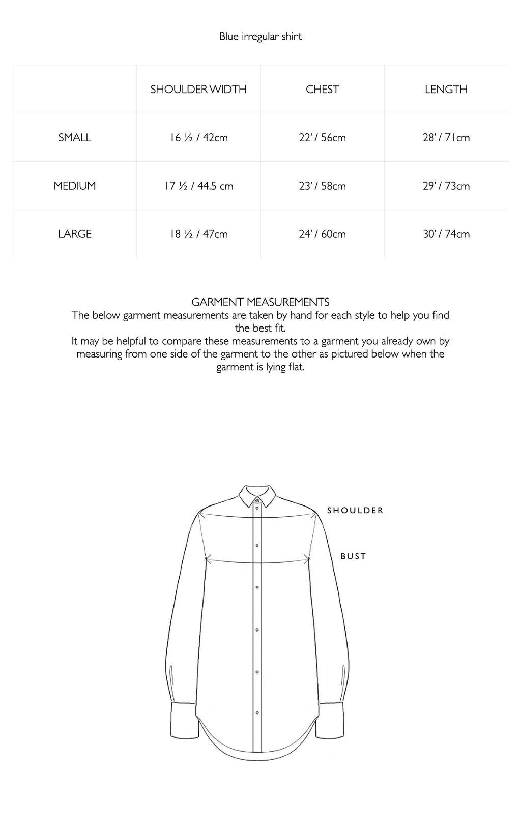 Blue irregular shirt