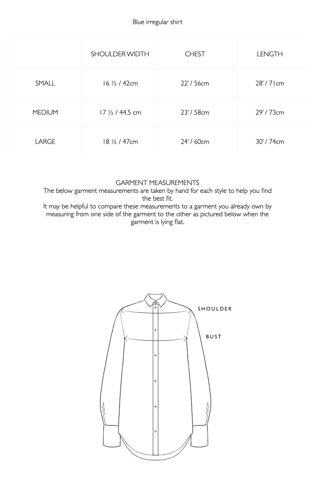 Blue irregular shirt