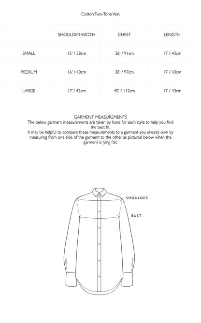 Cotton Two-Tone Vest
