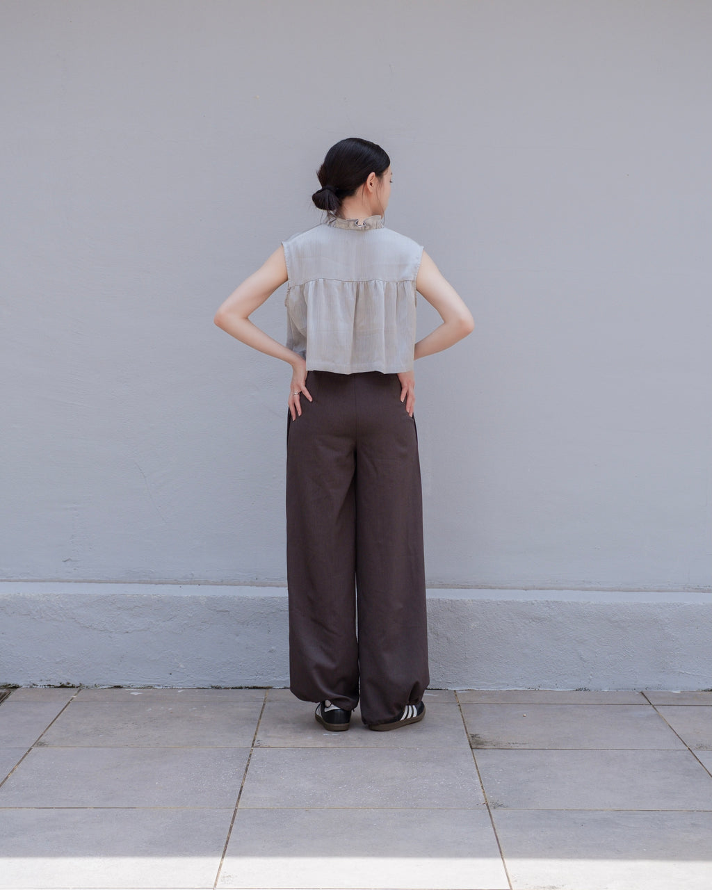 Grey 2-Way Drawstring Joggers