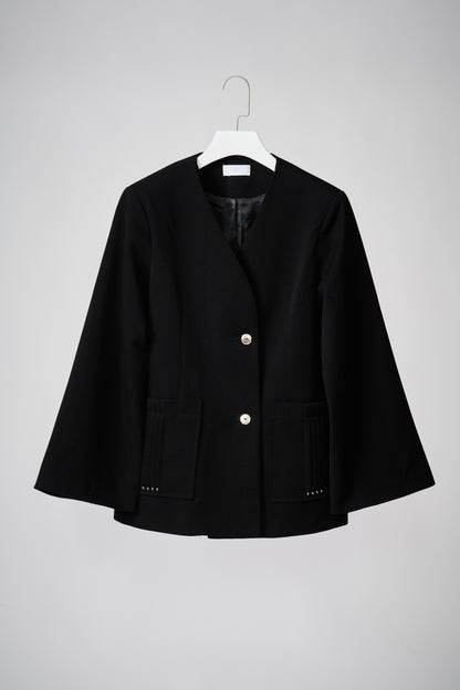 Flared-sleeves blazer