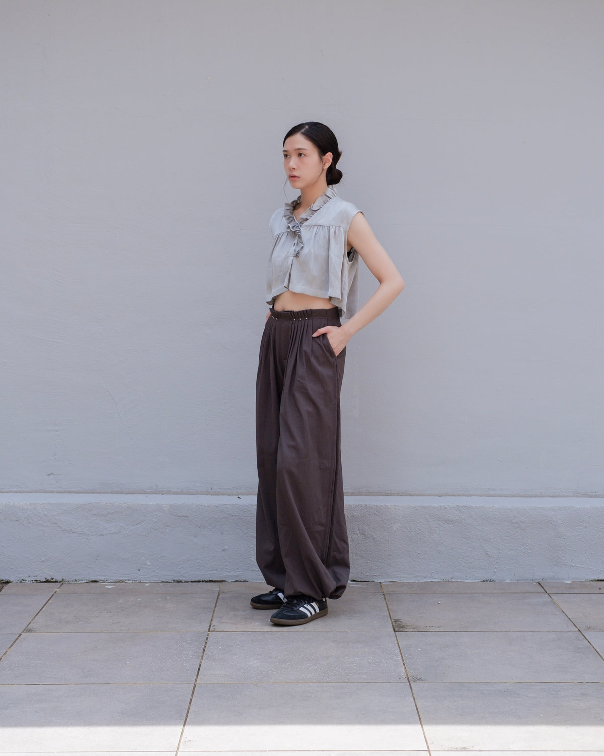 Grey 2-Way Drawstring Joggers