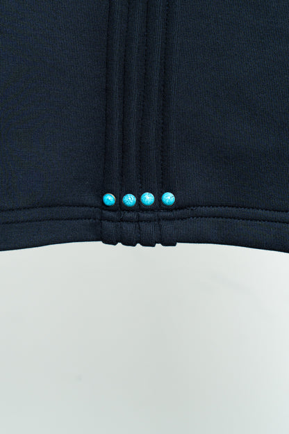 Black Sleeve Crop Sweatshirt