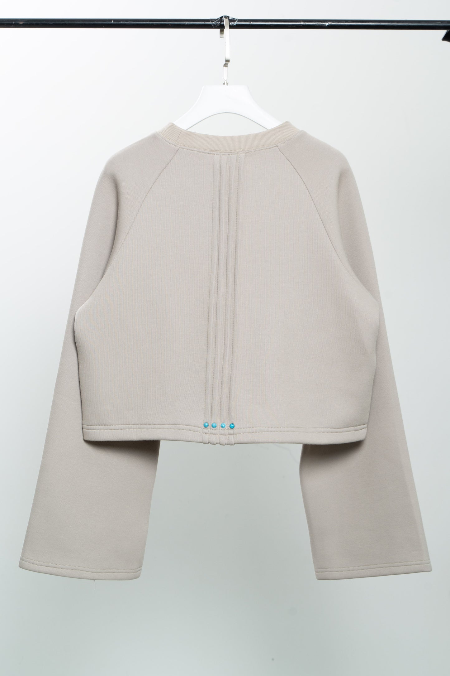 Cream Sleeve Crop Sweatshirt