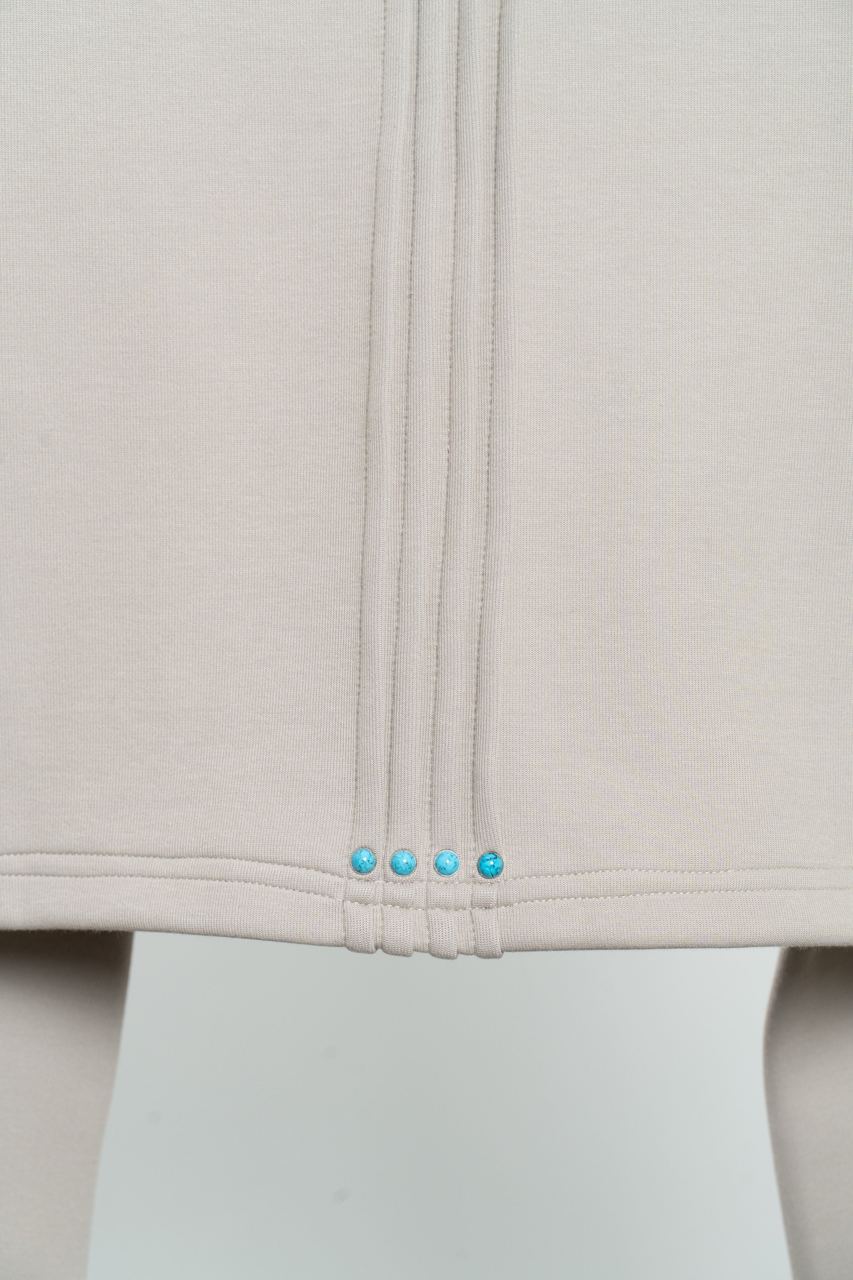Cream Sleeve Crop Sweatshirt
