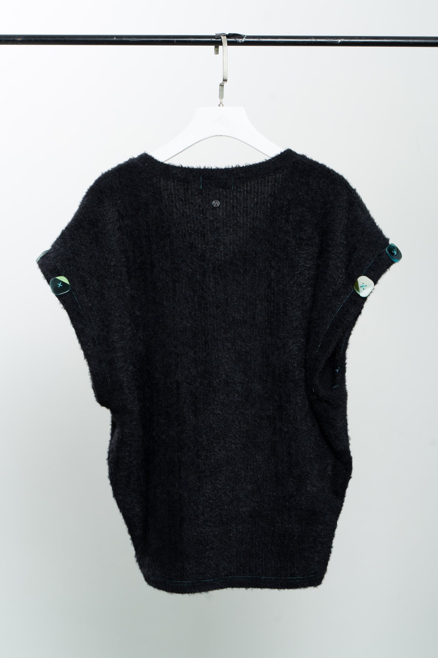 Black Stretch sleeveless jumper