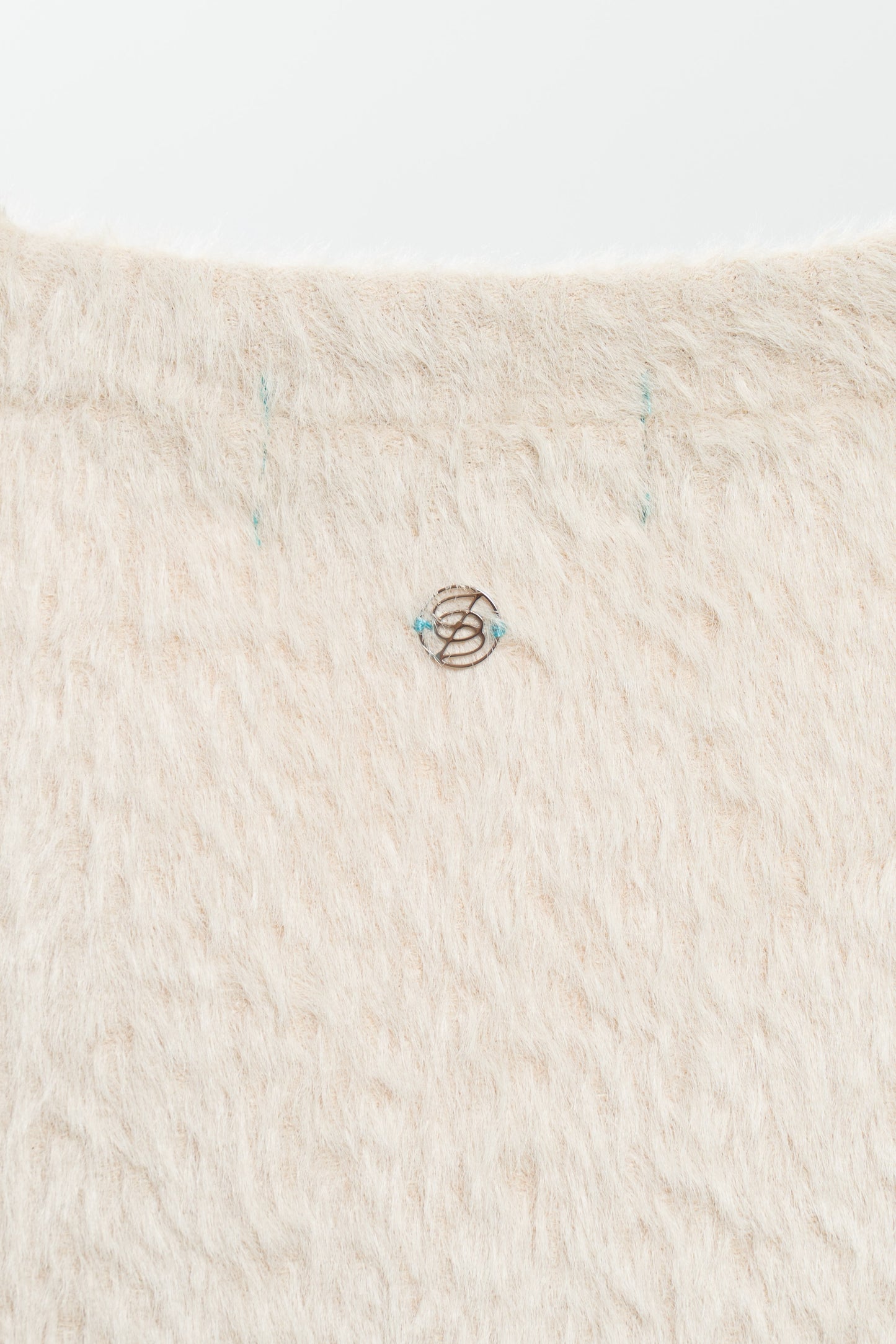 Cream Stretch sleeveless jumper