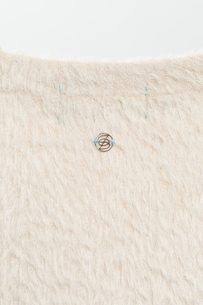 Cream Stretch sleeveless jumper