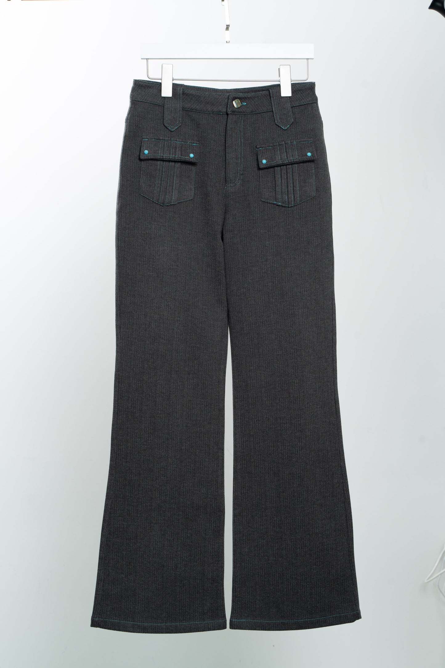 Dark Grey 70's bootcut trousers