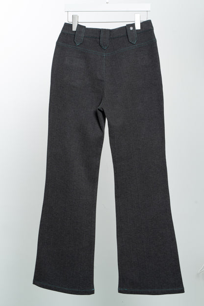 Dark Grey 70's bootcut trousers