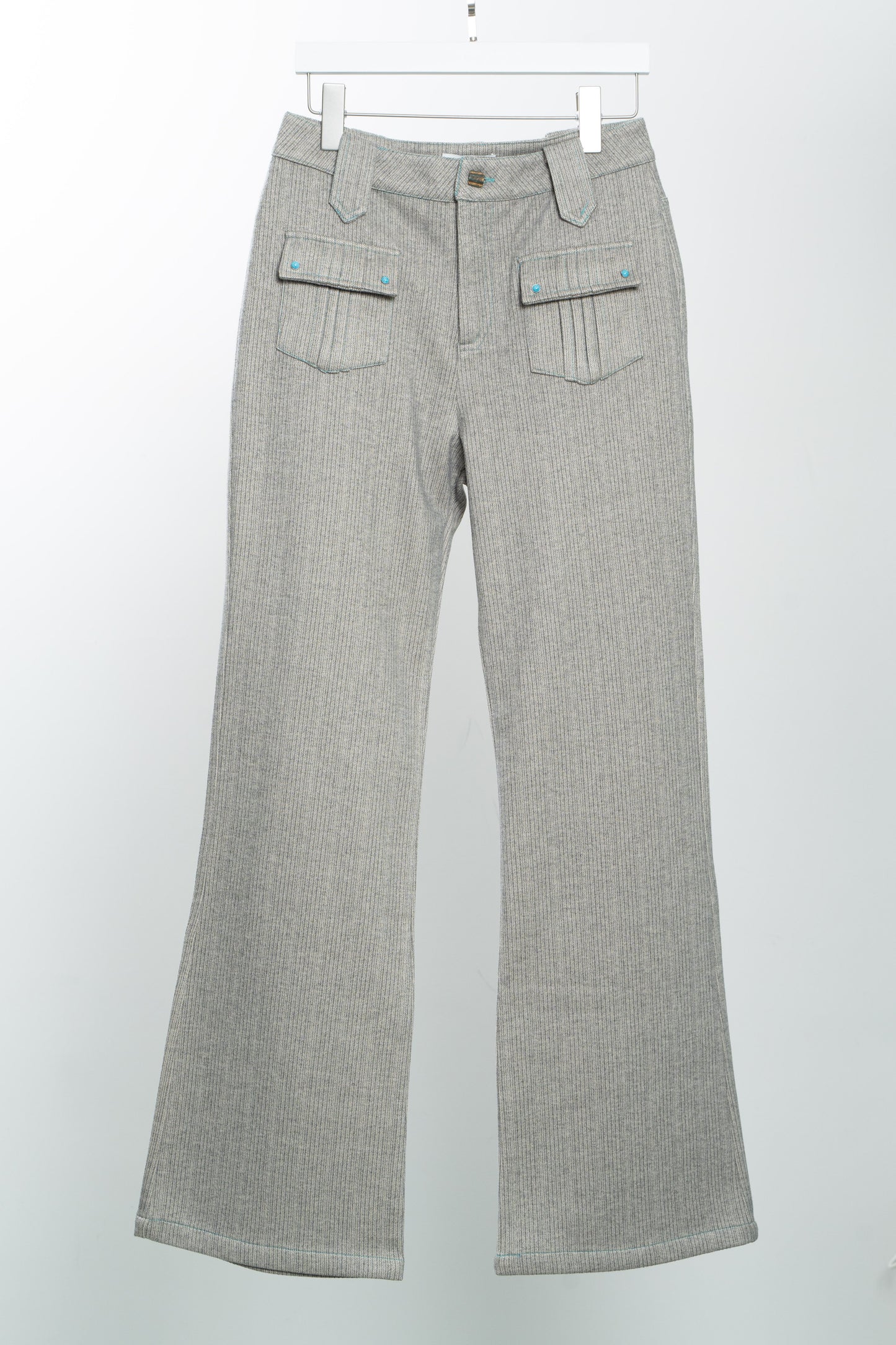 Grey 70's bootcut trousers
