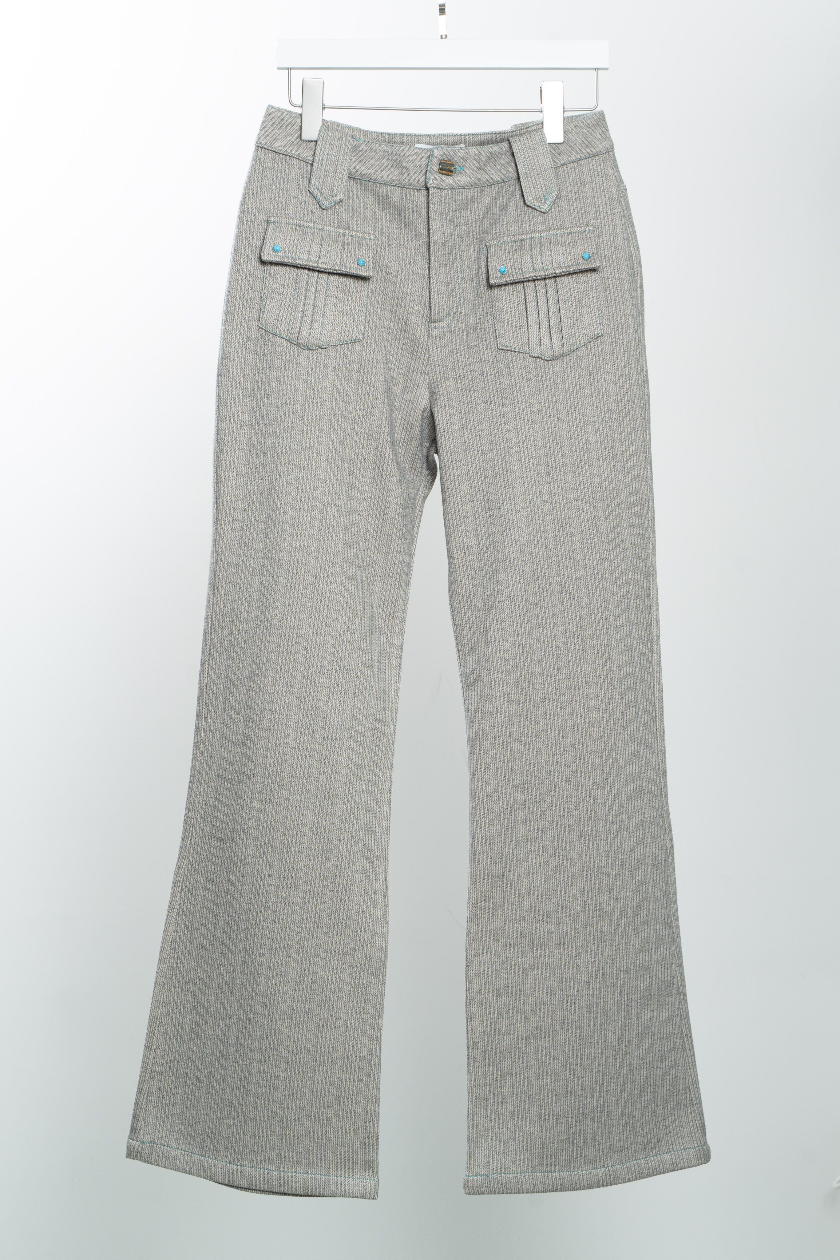 Grey 70's bootcut trousers