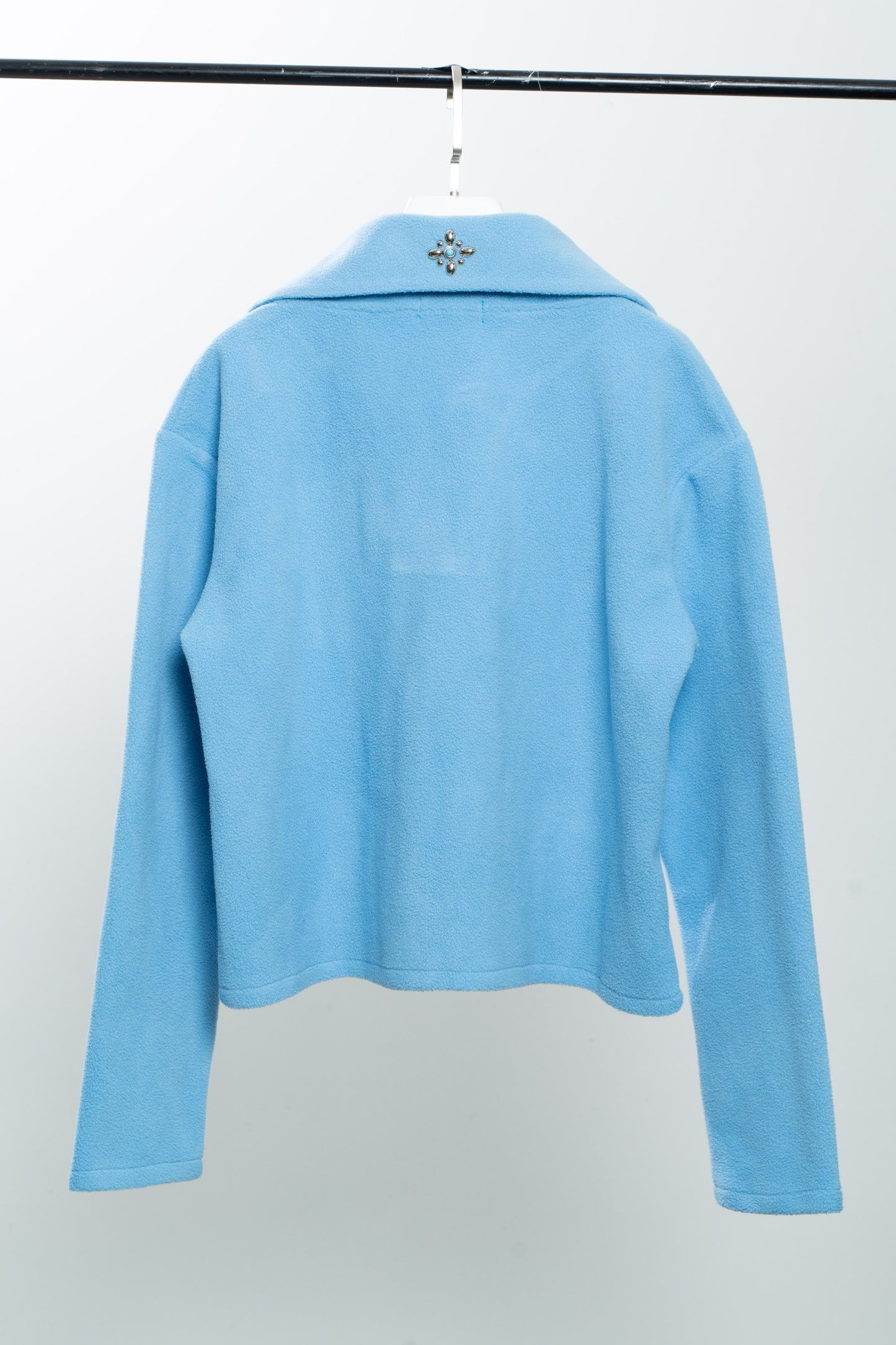 Blue Half-Zip Polo Sweater