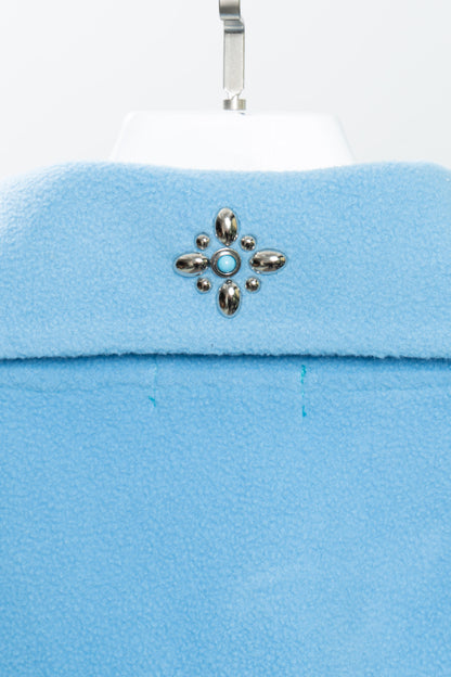 Blue Half-Zip Polo Sweater