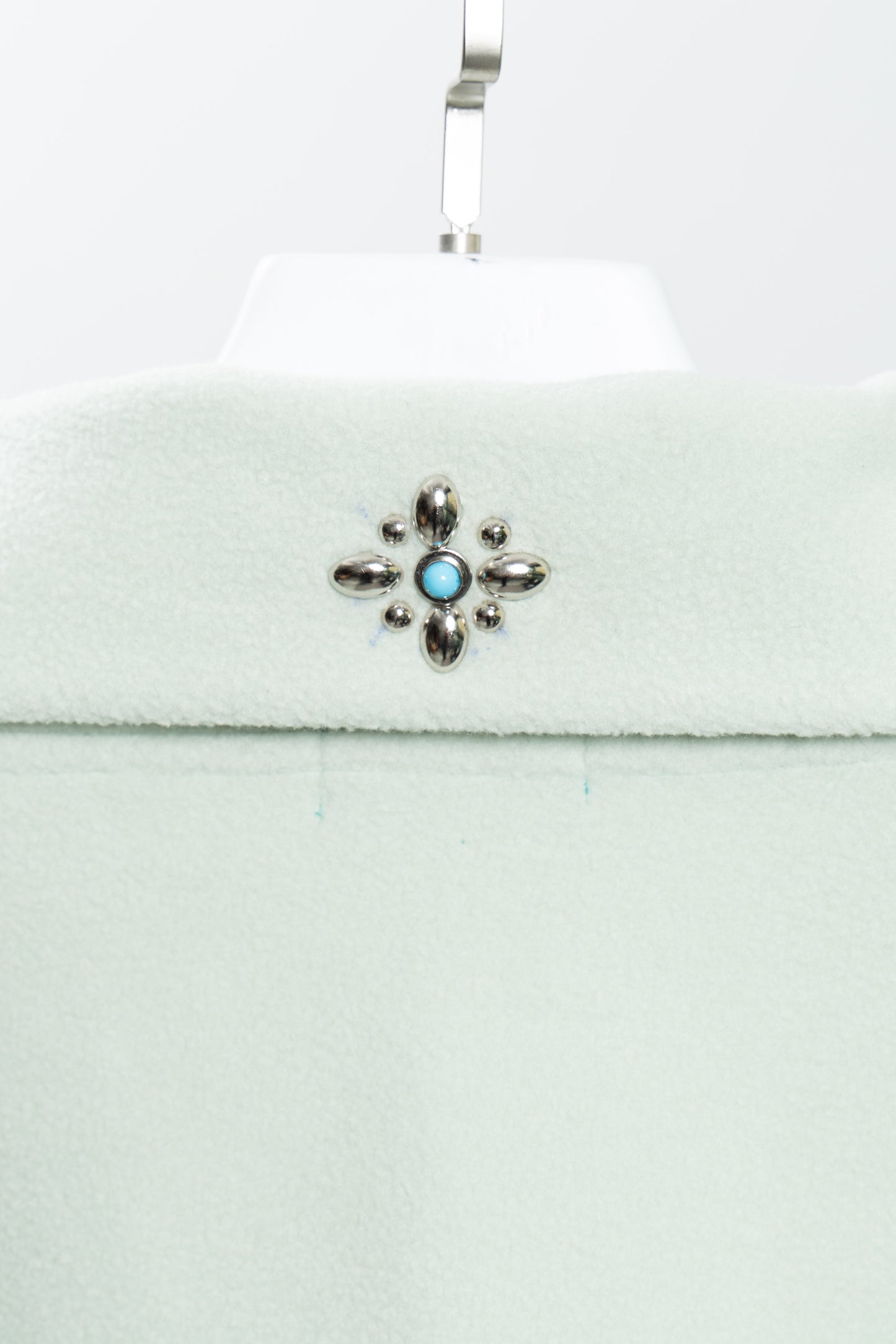 Mint Green Half-Zip Polo Sweater