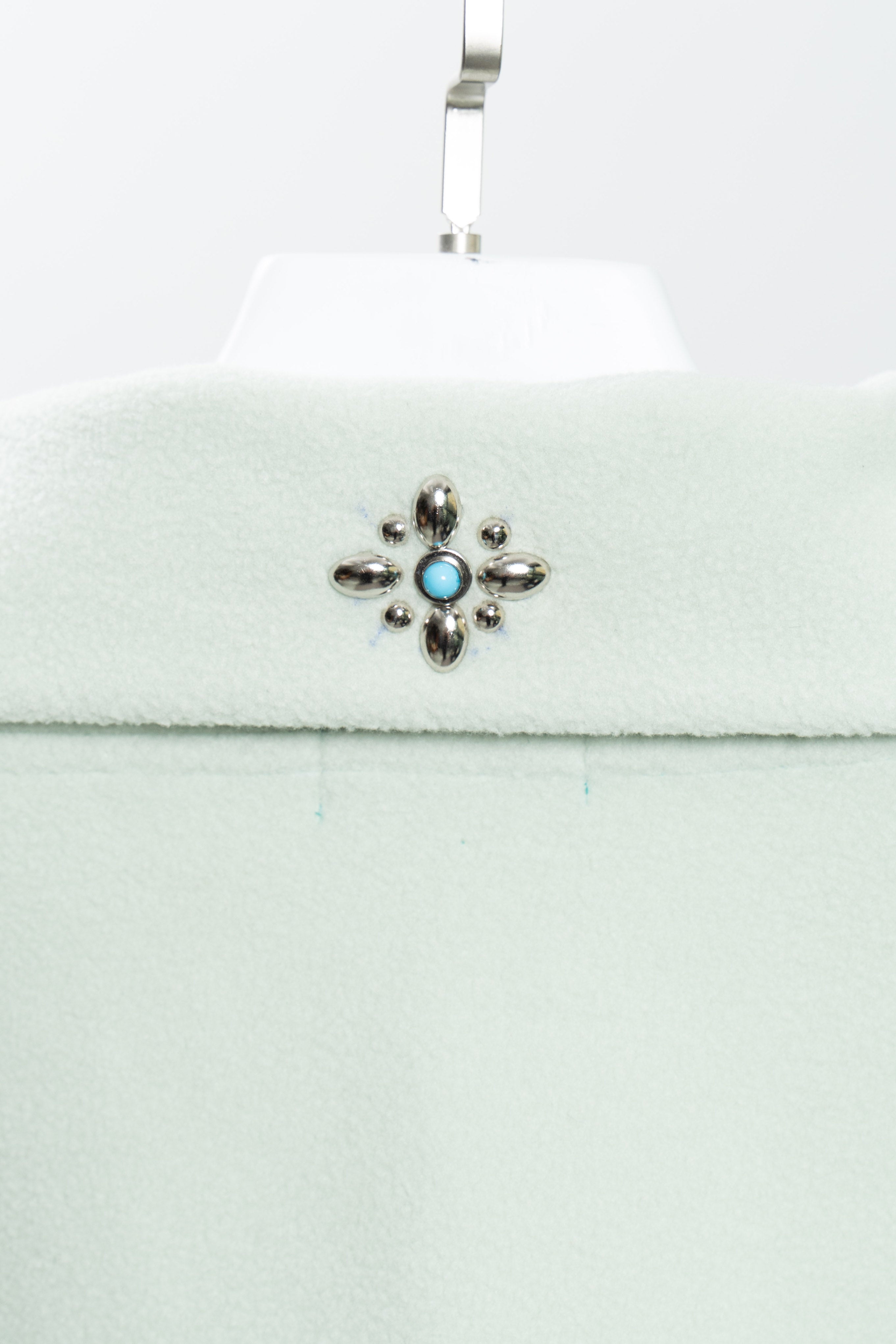 Mint Green Half-Zip Polo Sweater