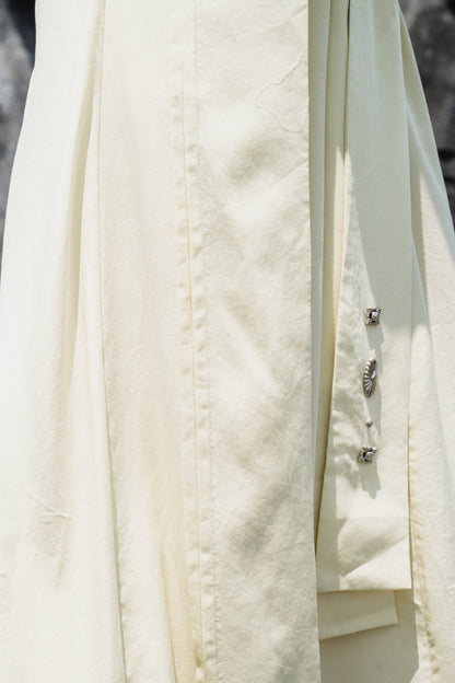 Yellow Sleeveless Twist-Front Dress With Back Detail