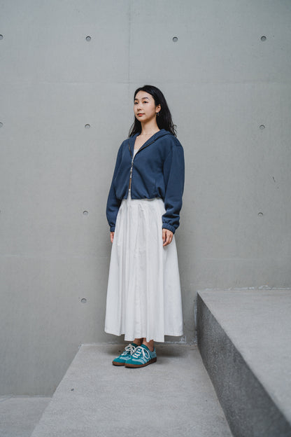BLUE OVERSIZED HOODED JACKET