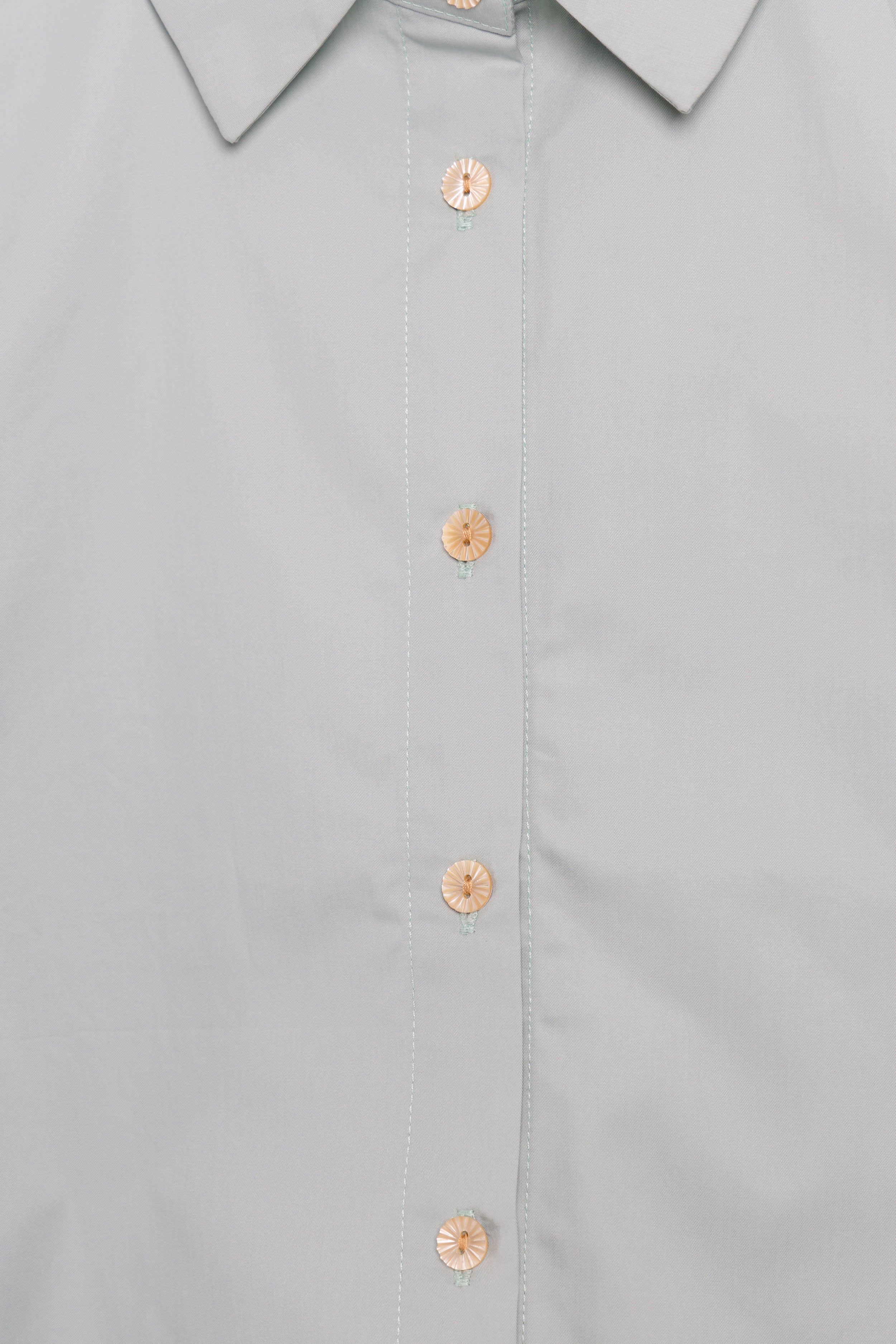 Blue Wide Sleeves Blouse Shirts