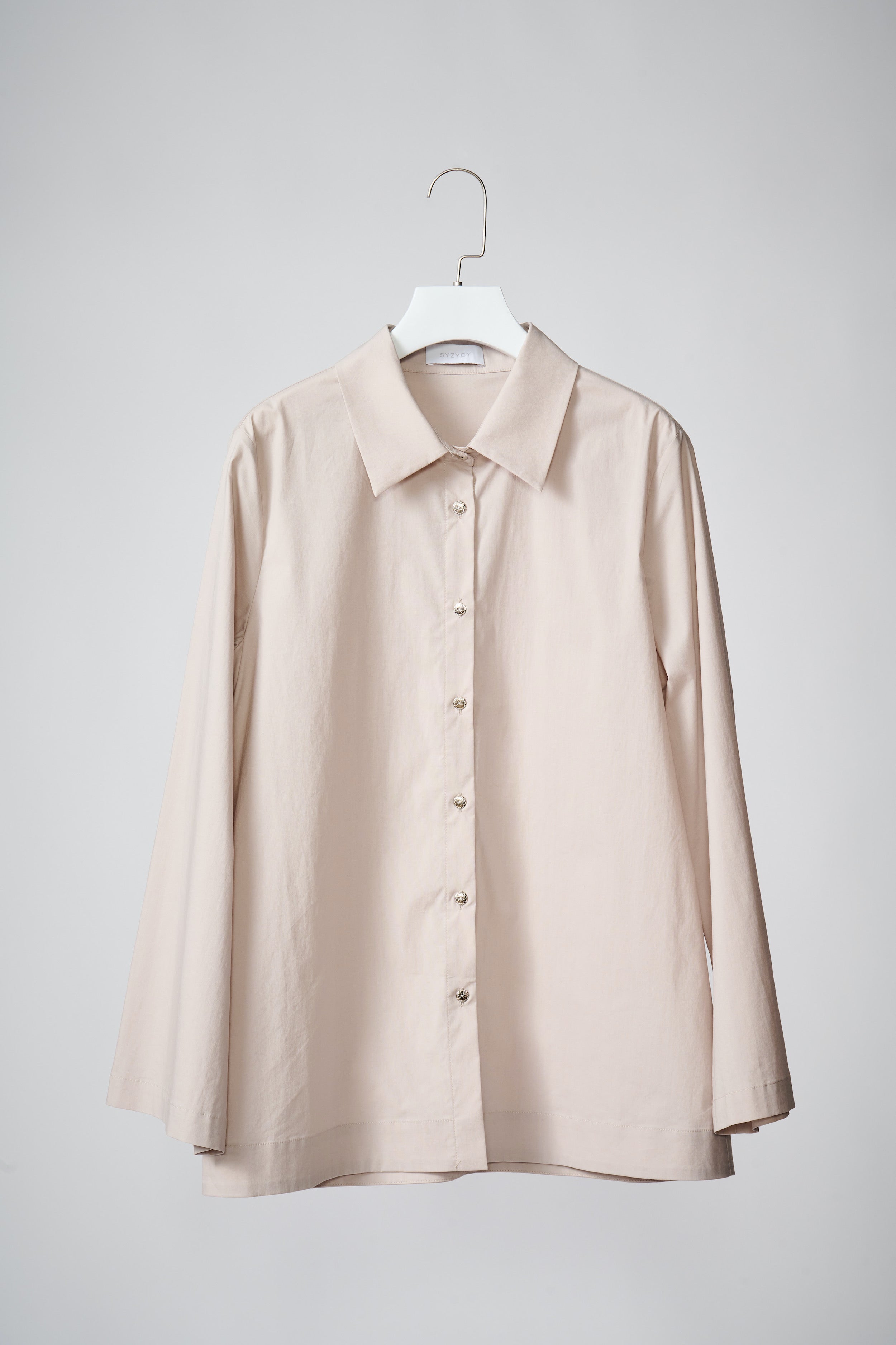 Flared-sleeves cotton shirt