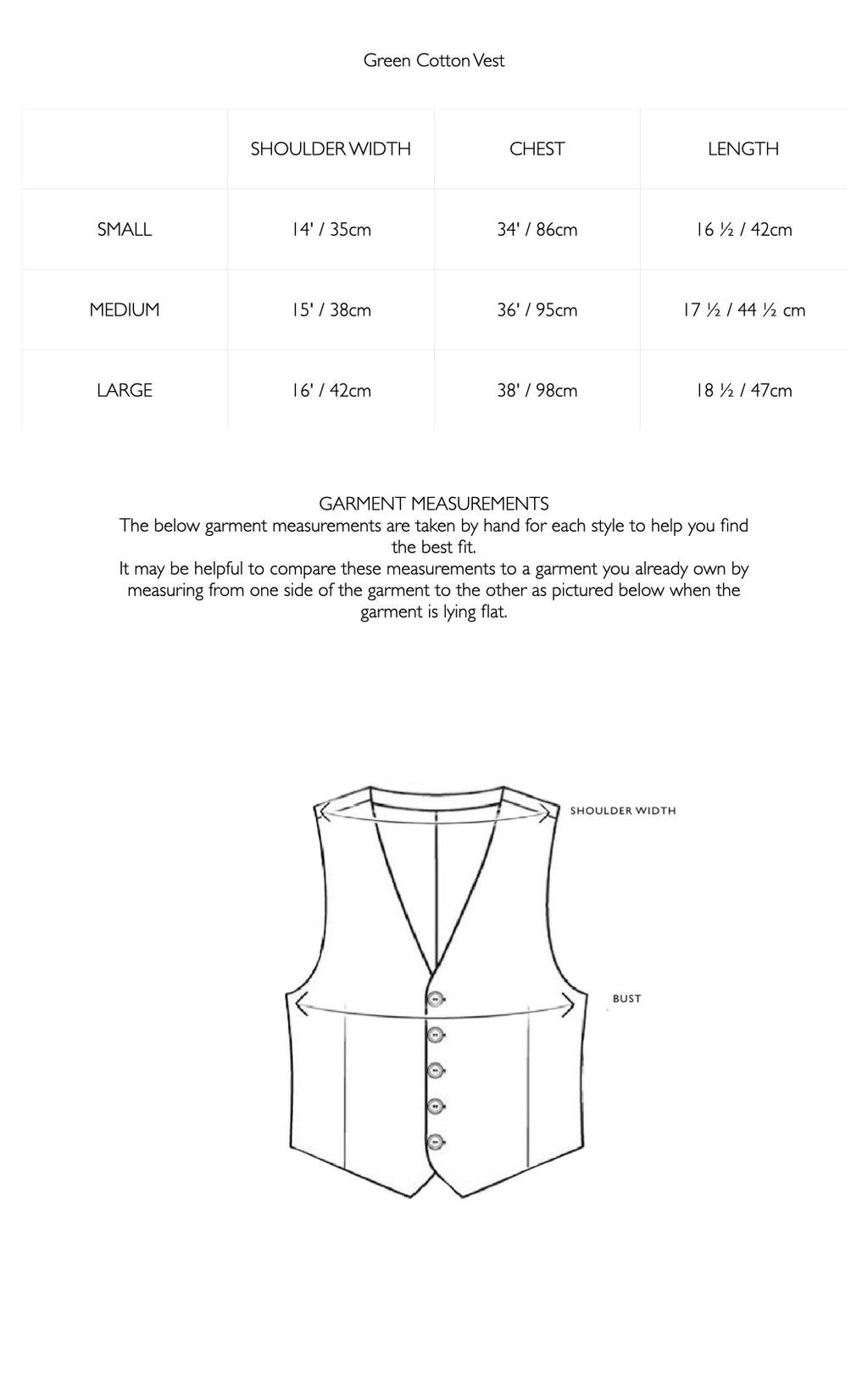 Green cotton vest