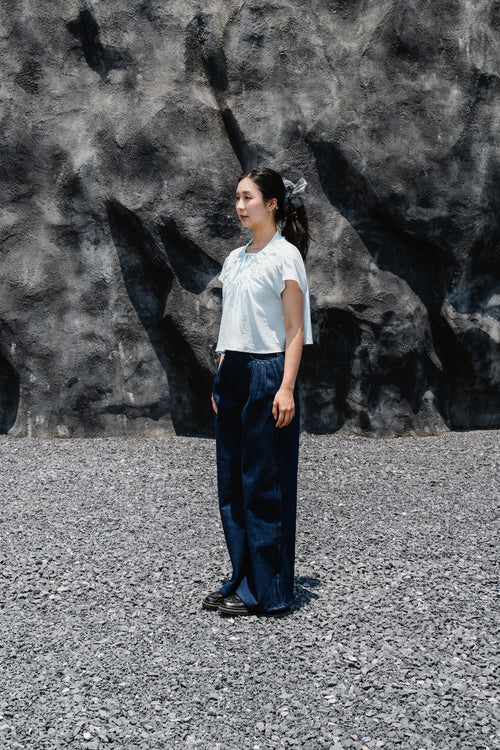 Baby Blue Drawstring Top