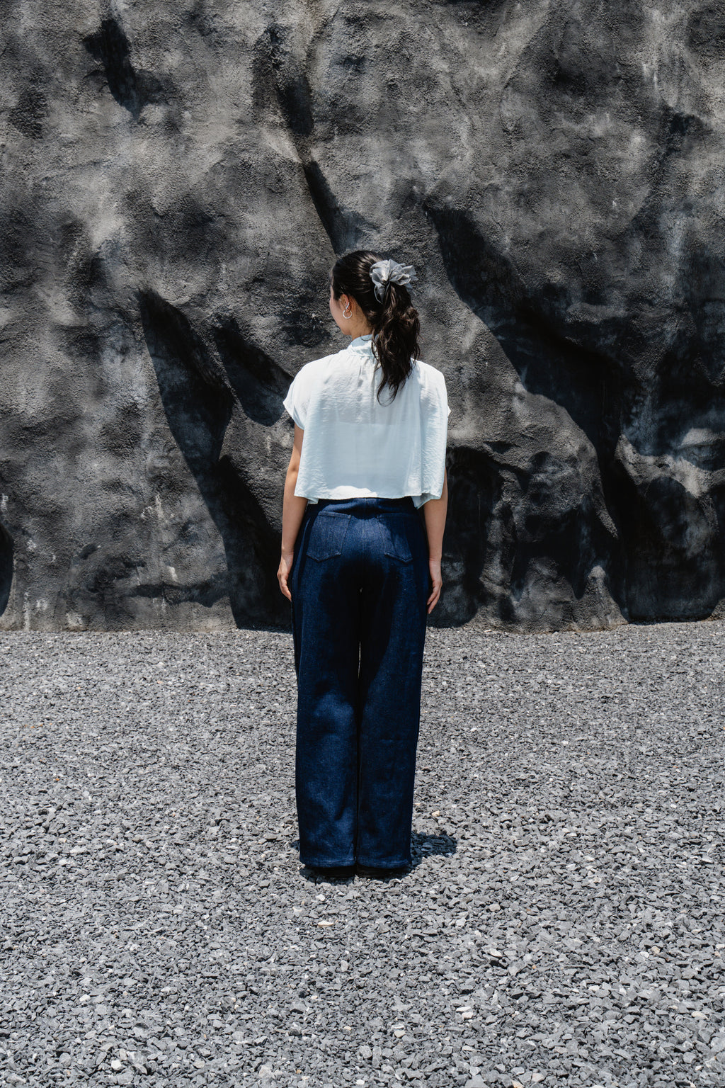 Baby Blue Drawstring Top