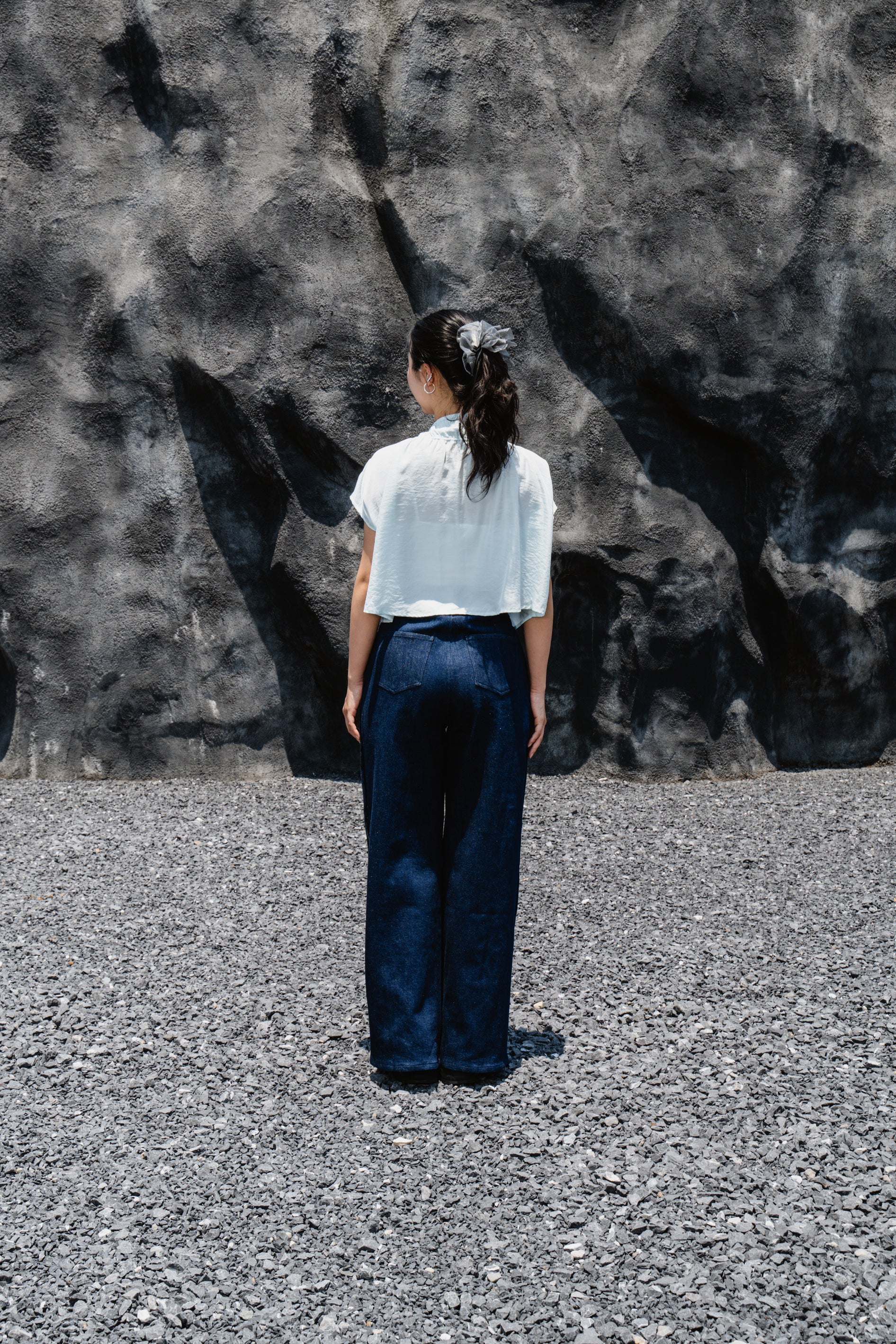 Baby Blue Drawstring Top