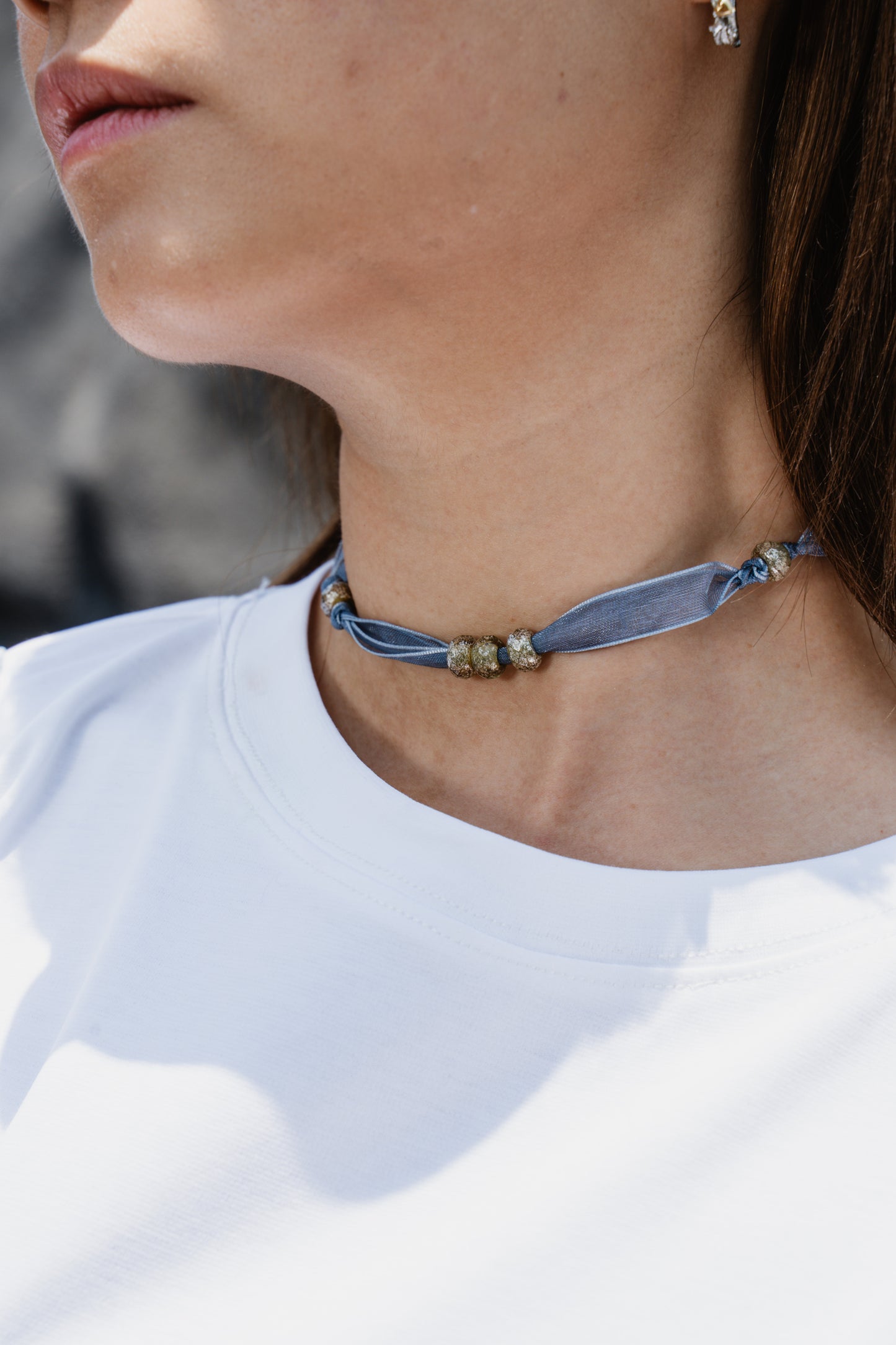 Moldavite choker