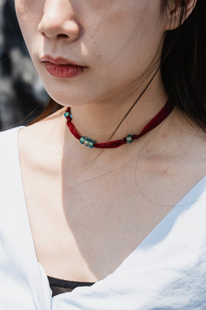 Moldavite choker