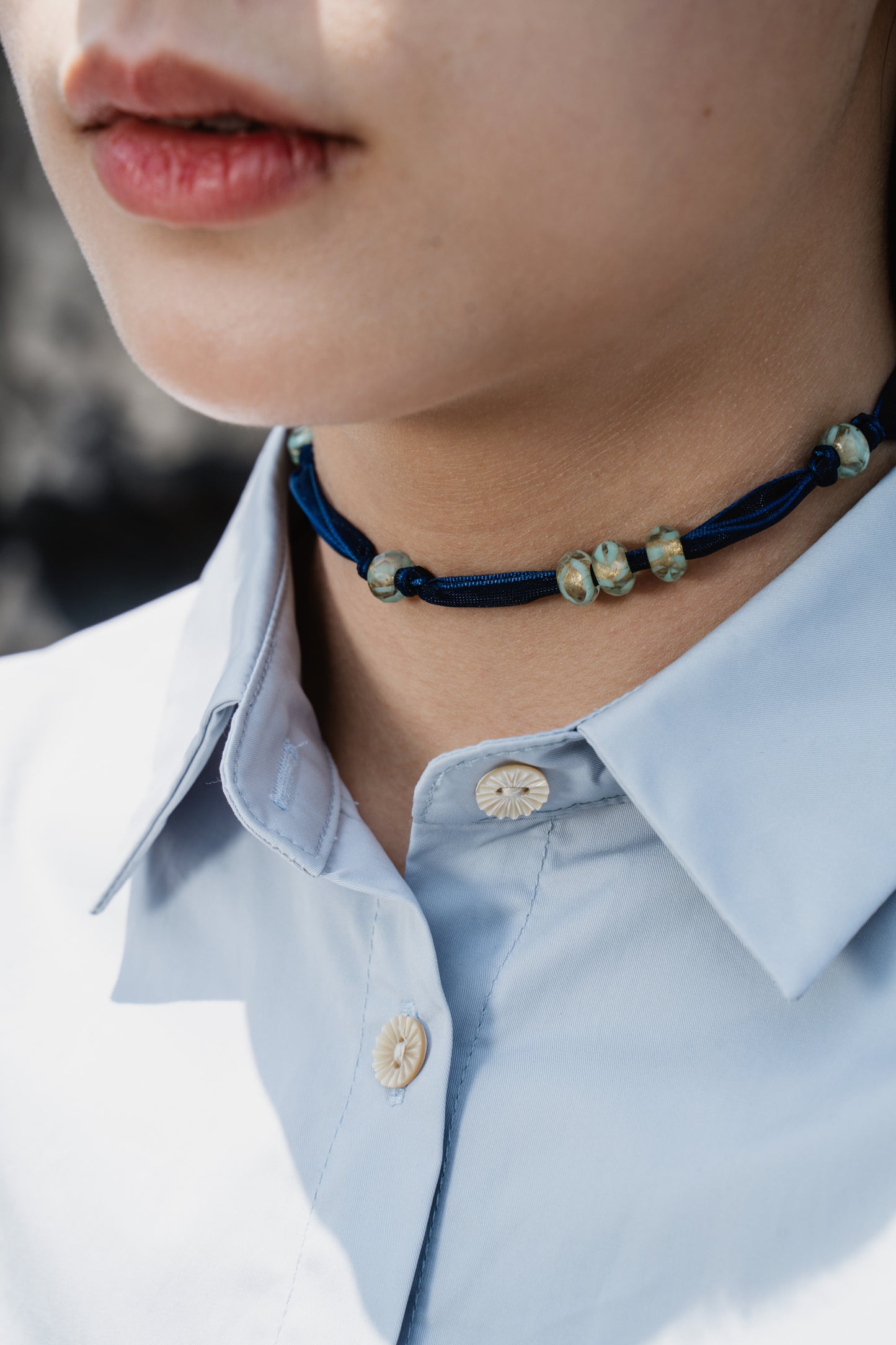 Moldavite choker