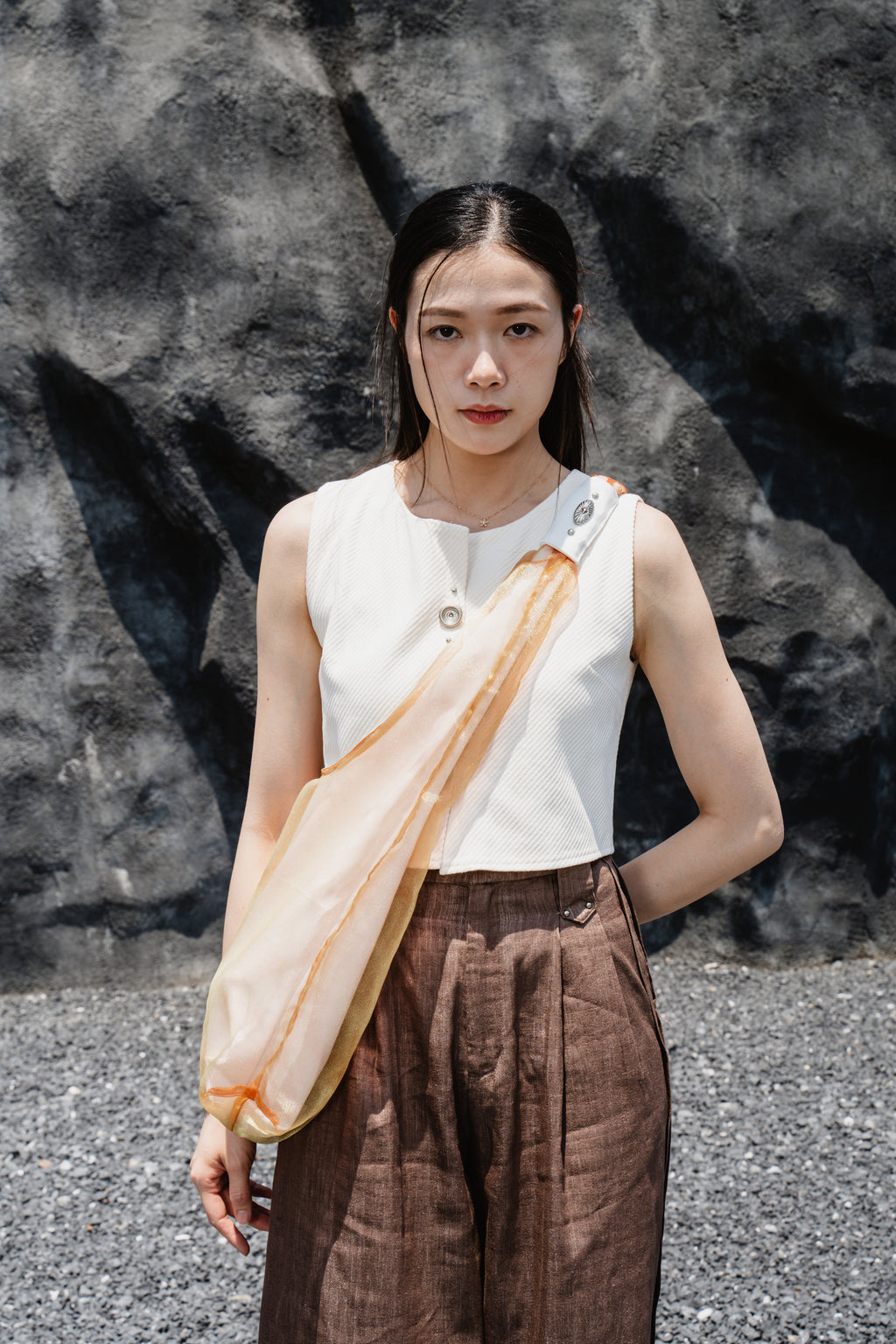 Orange Green Bindel Mesh Bag
