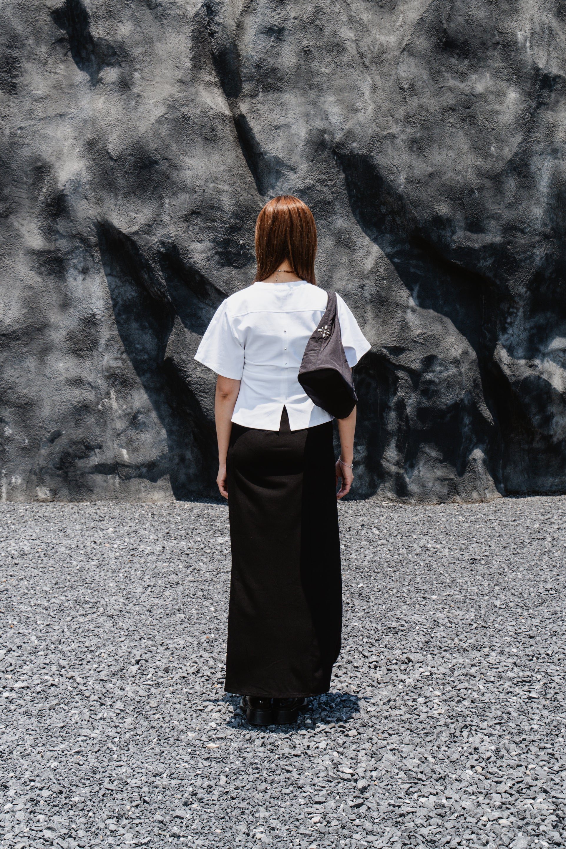 Black Side-Slit Skirt