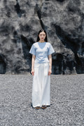 Blue Wrinkle cotton T-shirt