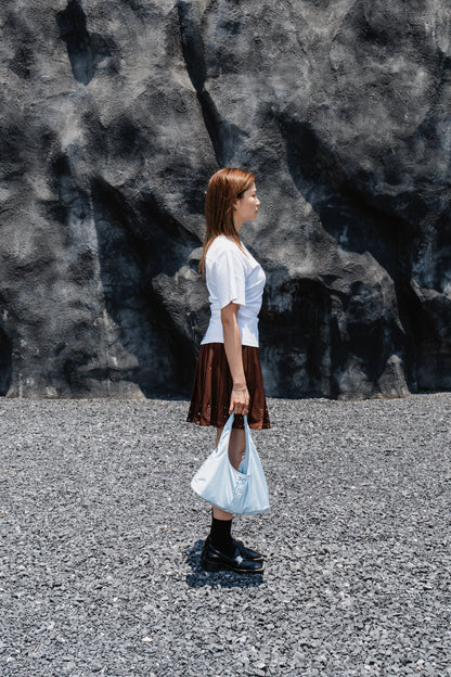 White Wrinkle cotton T-shirt