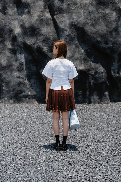White Wrinkle cotton T-shirt