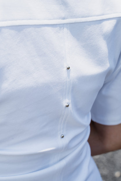 White Wrinkle cotton T-shirt