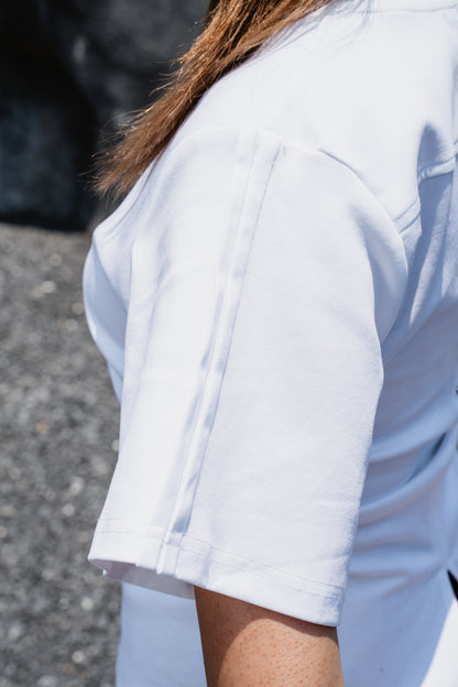 White Wrinkle cotton T-shirt
