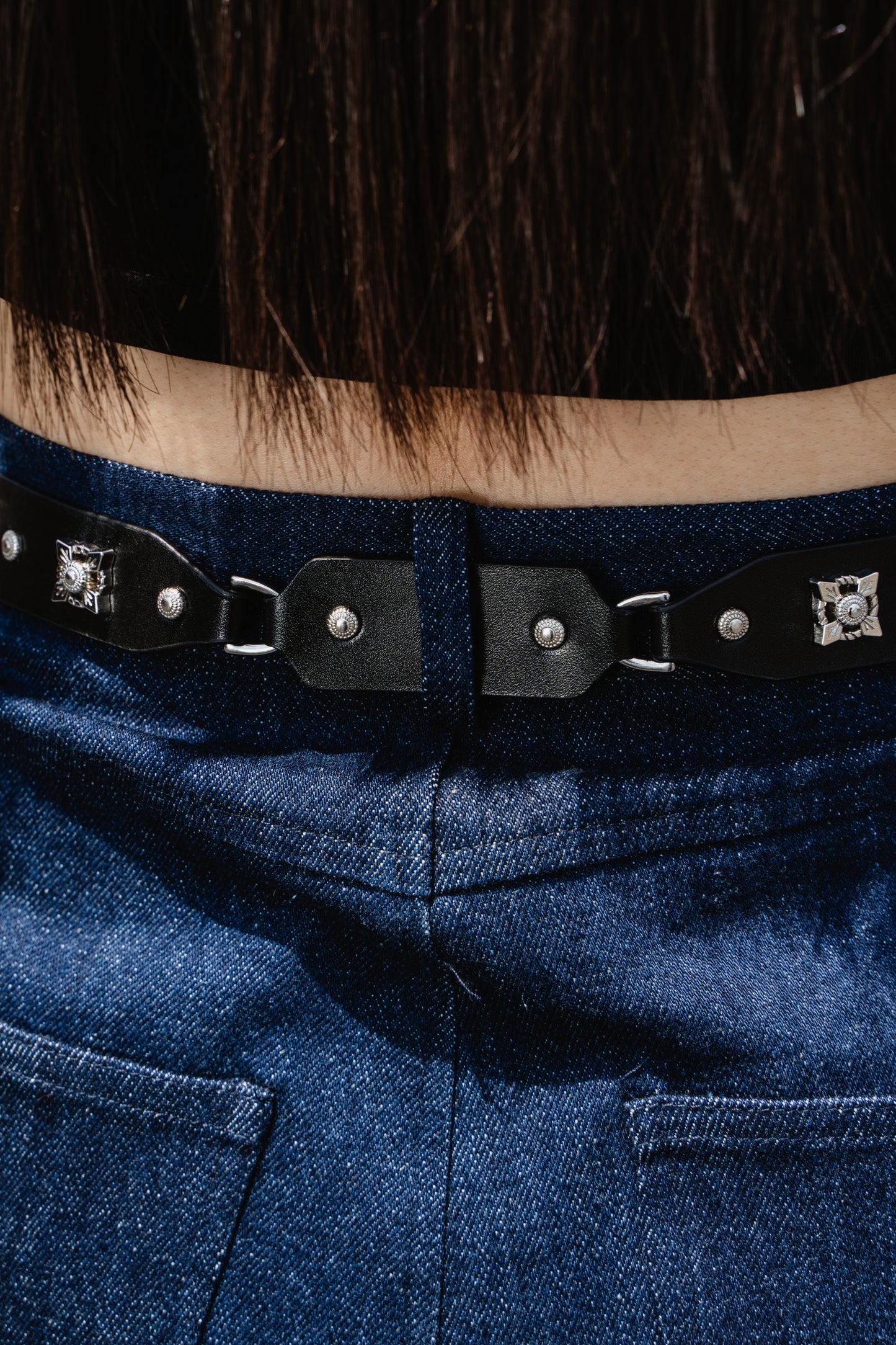 Silver leather belt 2