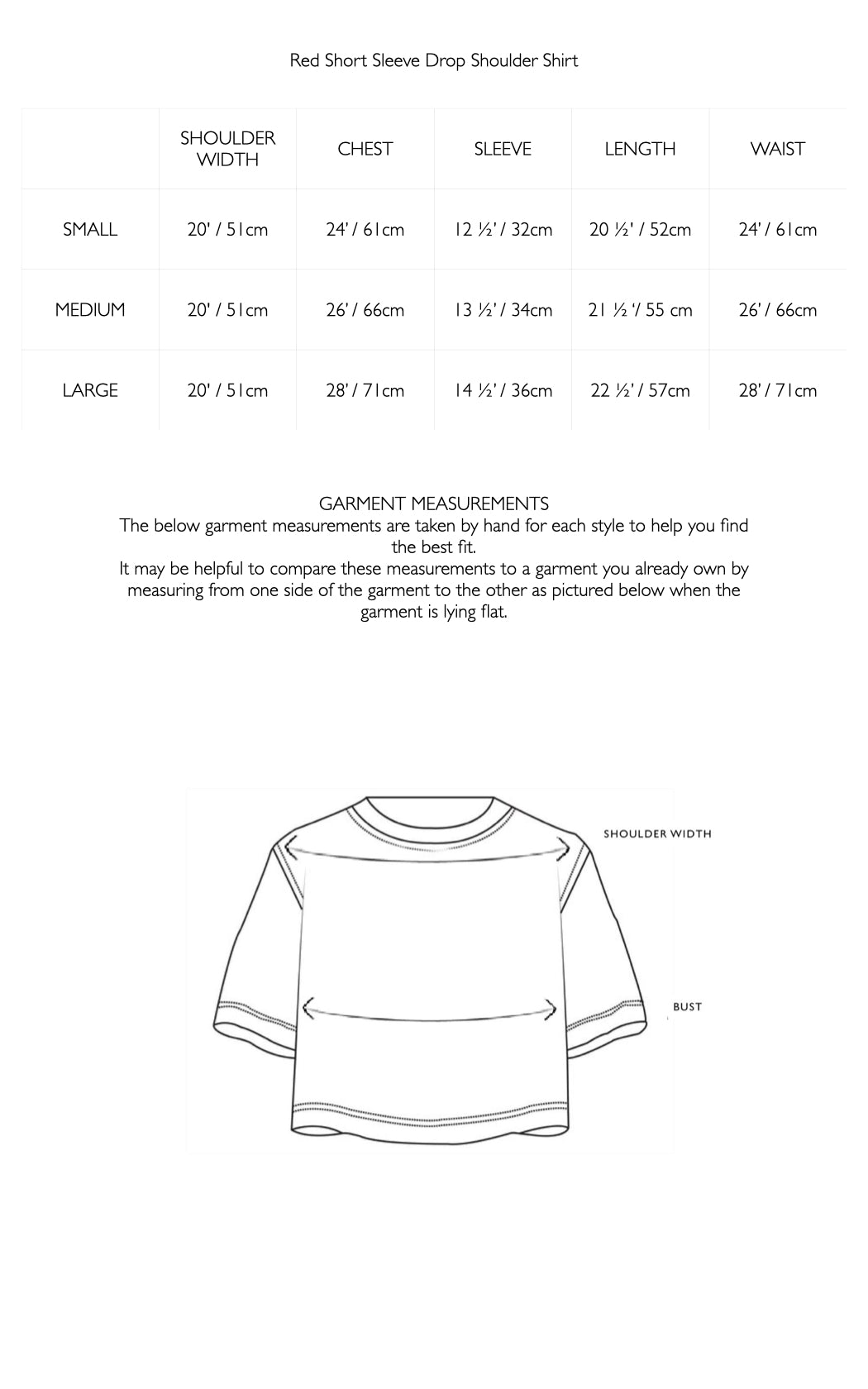 Red Short Sleeve Drop Shoulder Shirt