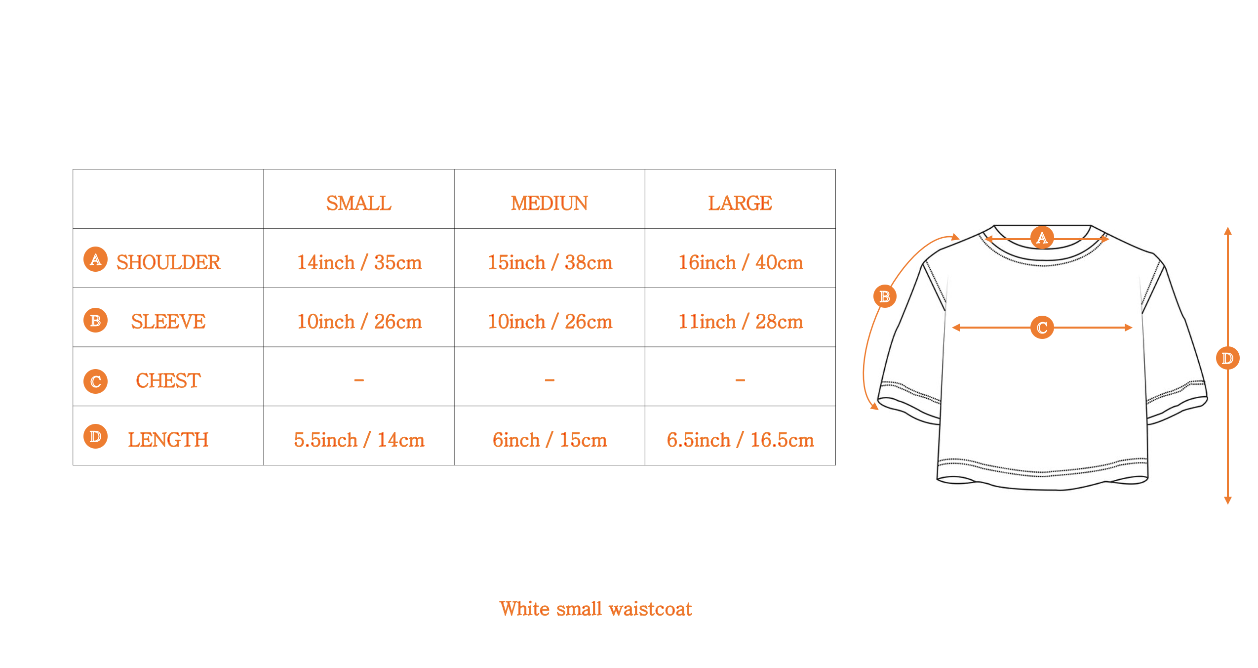 White small waistcoat